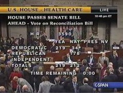 HR 3590 final tally HR 3590 final tally